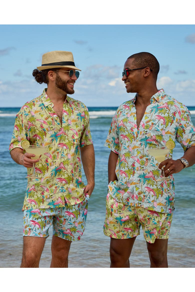 Margaritaville by Kenny Flowers - Welcome to Margaritaville - Lime - Short Sleeve Shirt, Alternate, color, Green