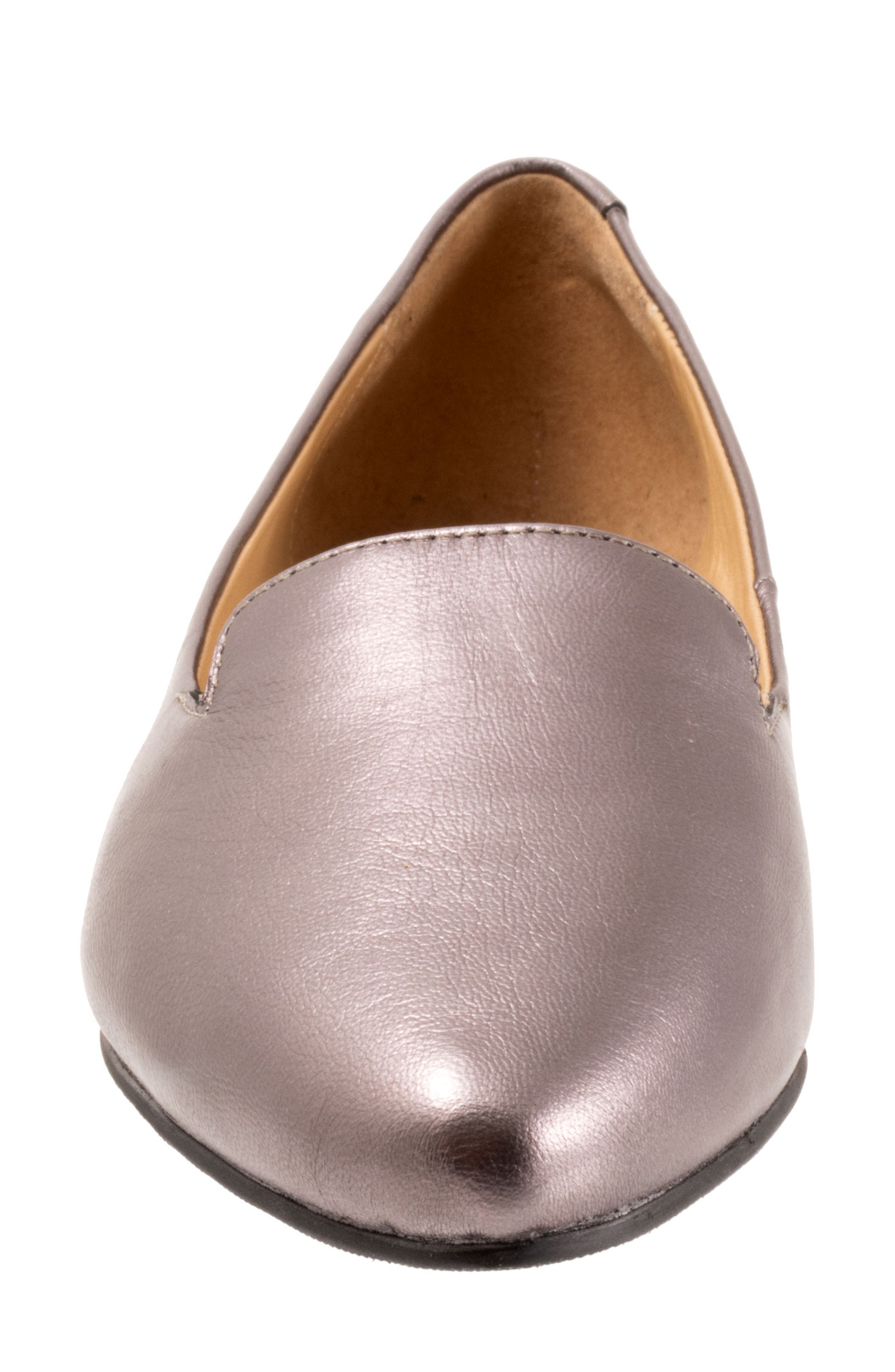 Trotters Harlowe Pointed Toe Loafer, Alternate, color, Pewter
