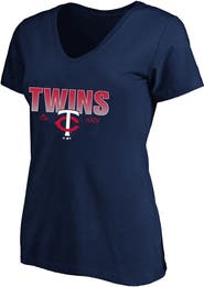FANATICS Women's Profile Navy Minnesota Twins Plus Size Wordmark V-Neck T-Shirt