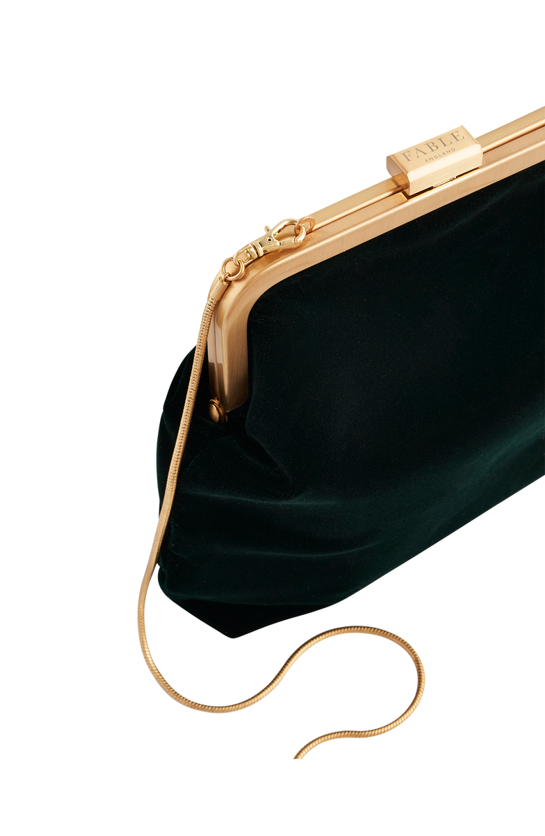 Fable England Into The Woods Green Clutch Bag, Alternate, color, Woodland Green