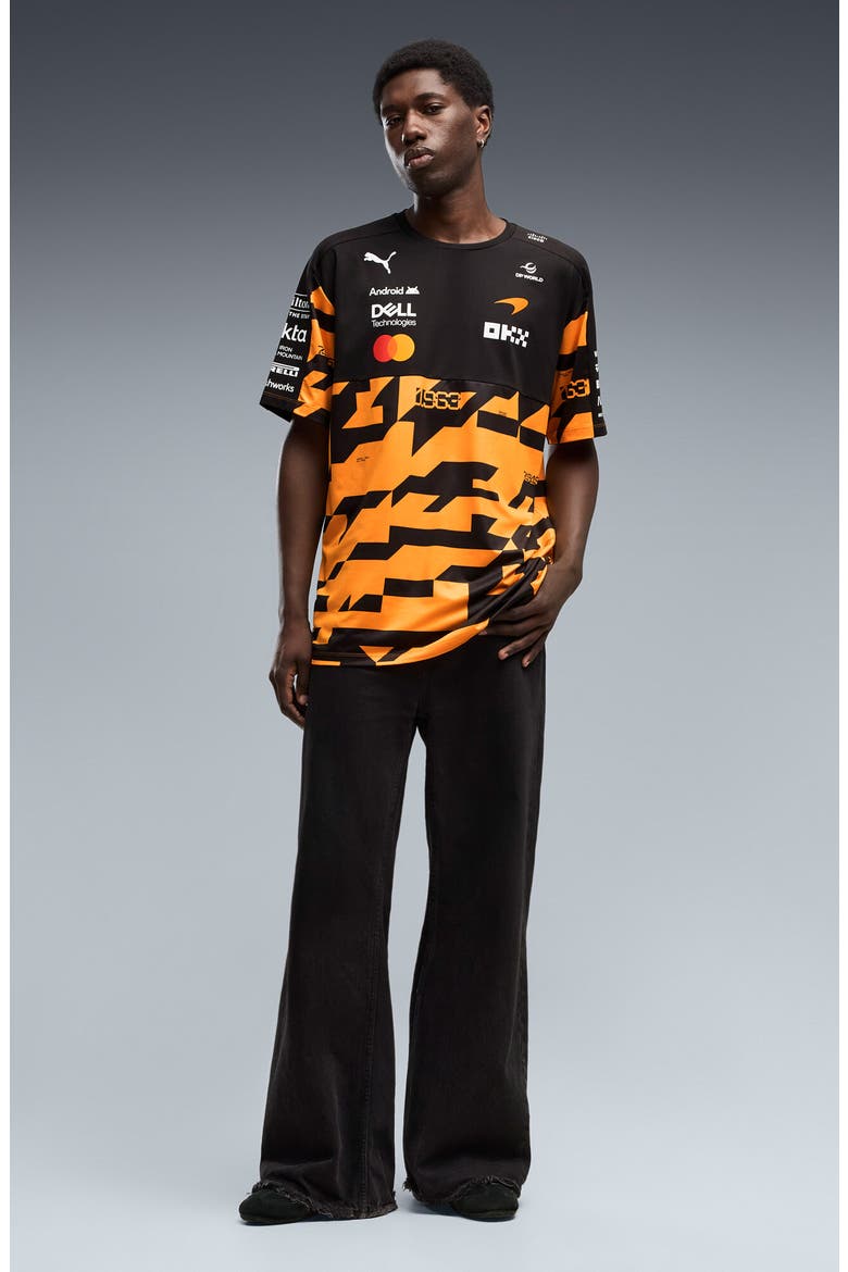 McLaren 1,000th GP Short Sleeve T-Shirt, Alternate, color, PAPAYA