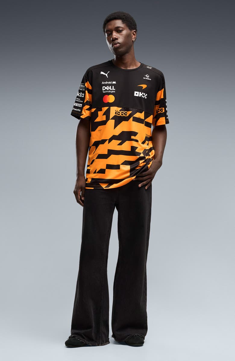 PUMA McLaren 1,000th GP Short Sleeve T-Shirt, Alternate, color, Papaya