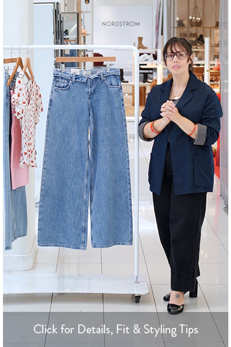Low Rise Wide Leg Foldover Jeans video