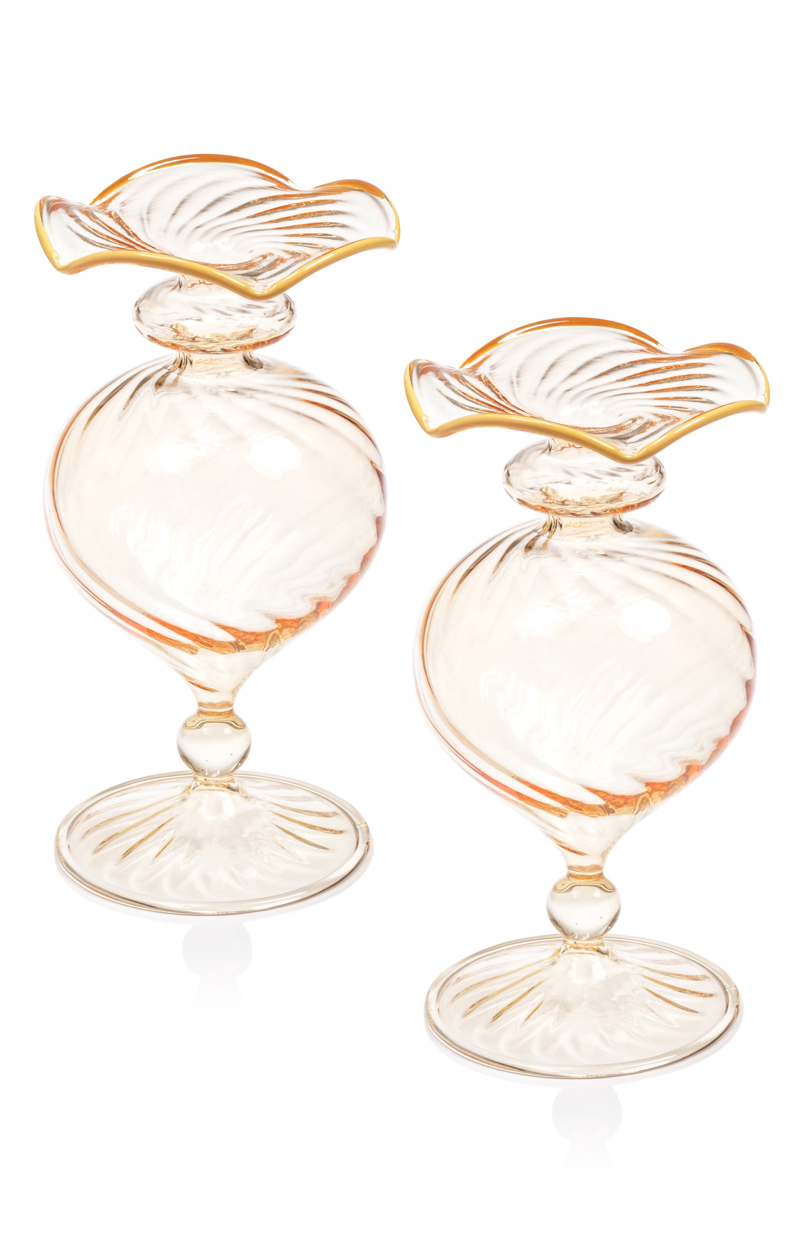 Zodax Treviso Optic Wave Set of 2 Vases