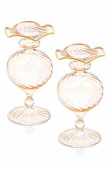 Treviso Optic Wave Set of 2 Vases