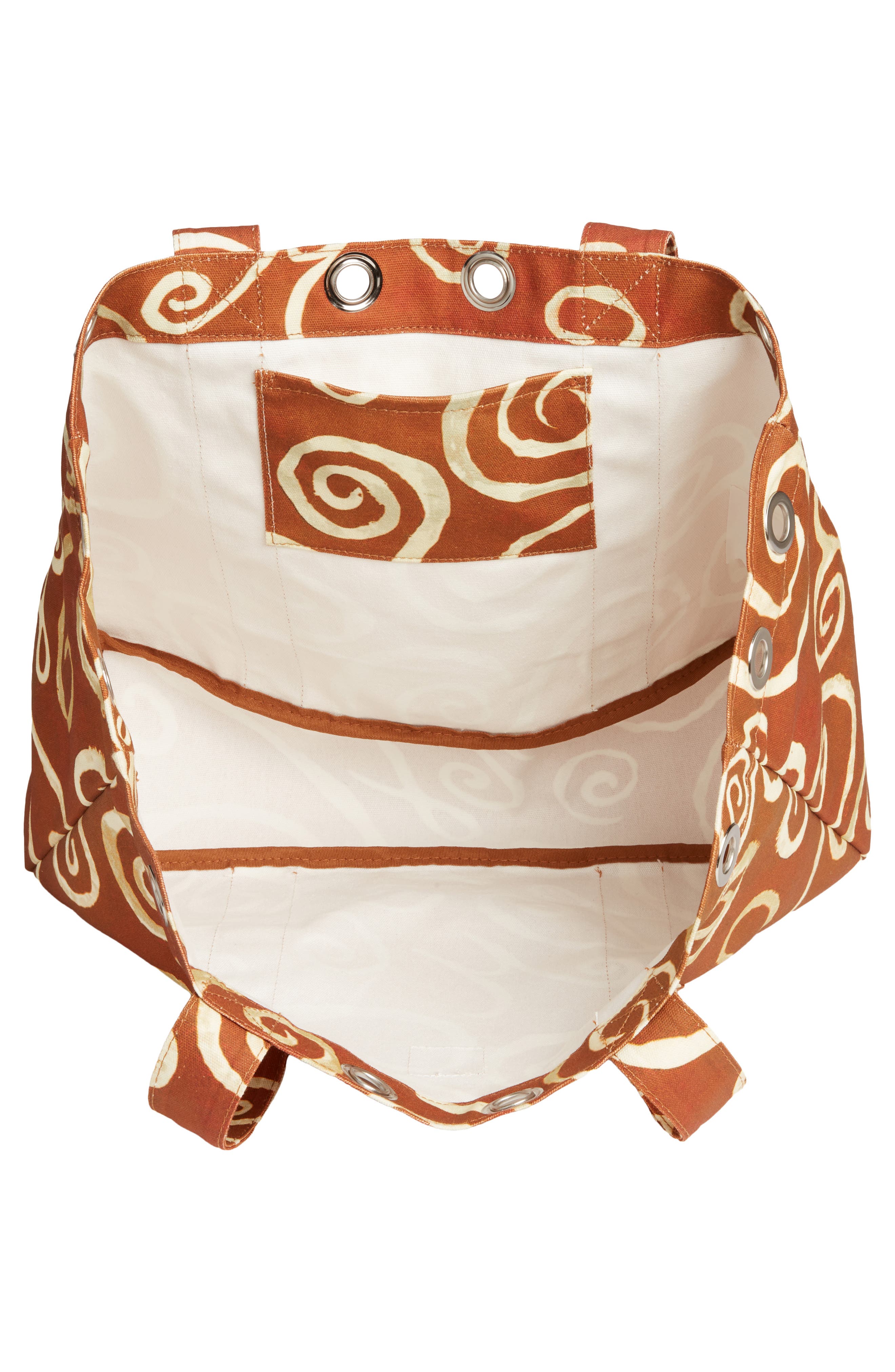 Damson Madder Large Canvas Eyelet Tote, Alternate, color, Brown