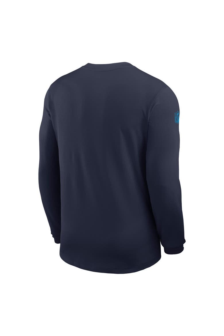 Men's Nike Navy Tennessee Titans Sideline Coach UV Performance Long Sleeve T-Shirt, Alternate, color, Navy