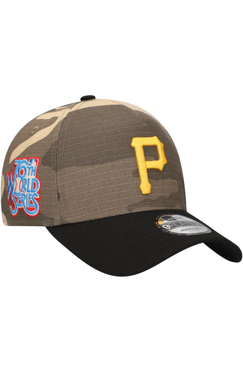 New Era Men's New Era Pittsburgh Pirates Camo Crown A-Frame 9FORTY Adjustable Hat, Main, color, Camo