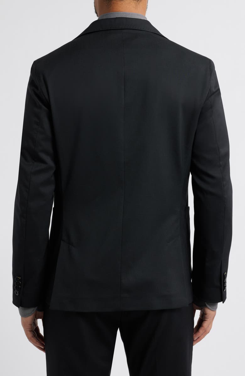 Zanella Samuel Solid Stretch Wool Sport Coat, Alternate, color, Black