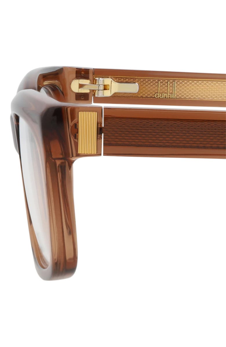 Dunhill Novelty 57mm Square Optical Glasses, Alternate, color, Brown Brown Transparent