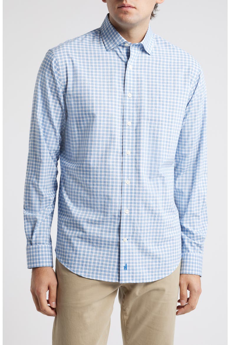 Westwood Plaid Button-Up Shirt, Main, color, NAVY