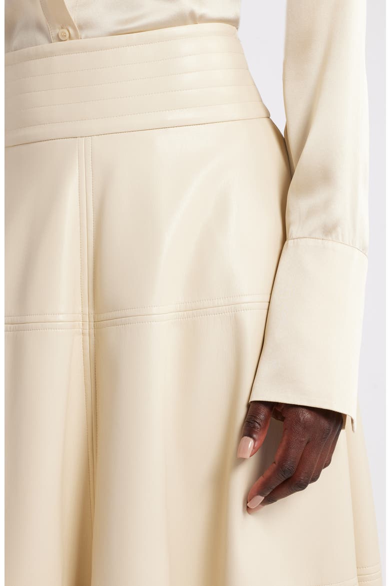 Megan Renee Faux Leather Tiered Skirt, Alternate, color, BEIGE BURNT