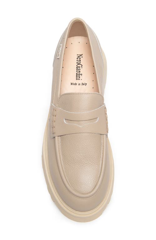 Nerogiardini Lug Sole Platform Loafer In Brown