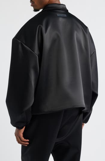Bonded Satin Bomber Jacket