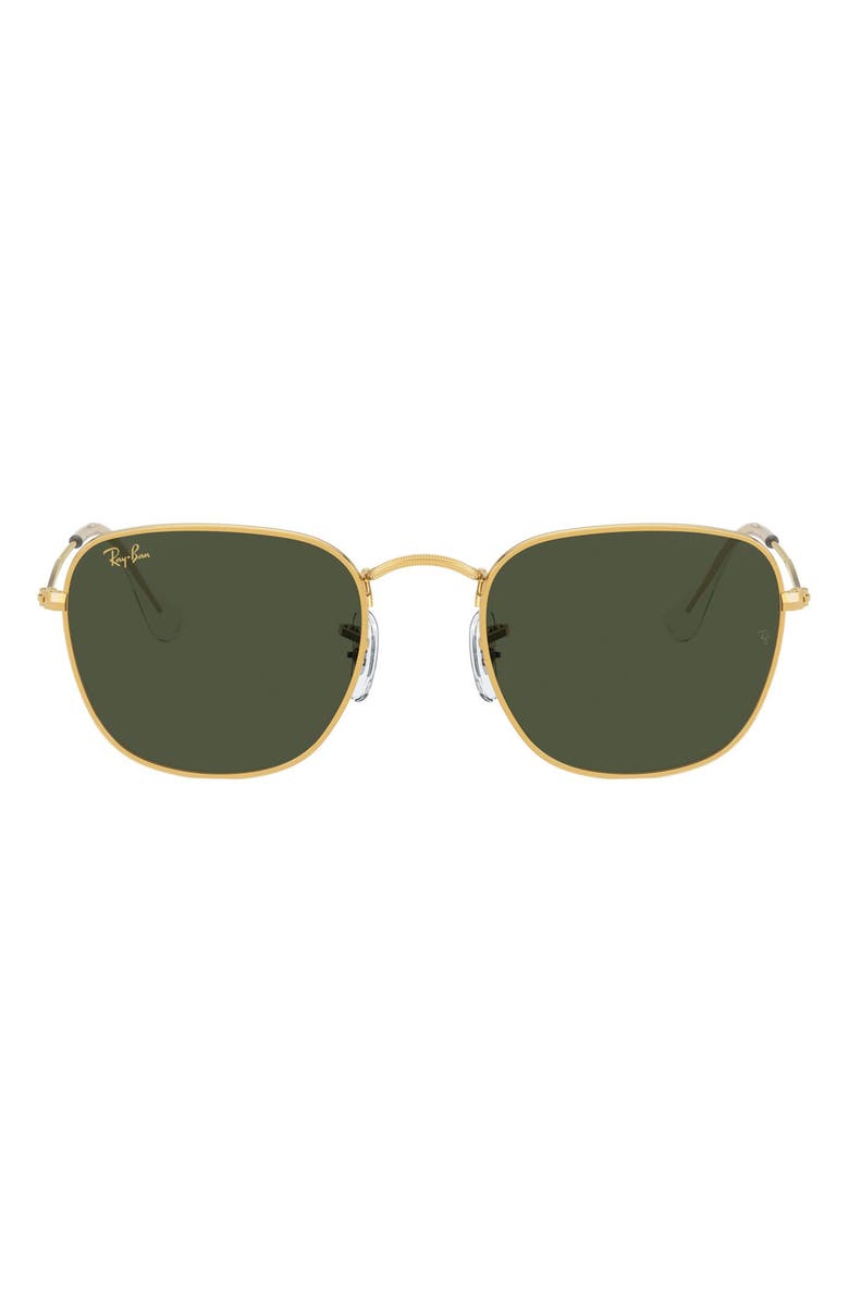Ray-Ban 51mm Square Sunglasses, Main, color, Gold/ Green Solid