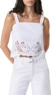 rag & bone Clem Embroidered Trim Cotton Tank