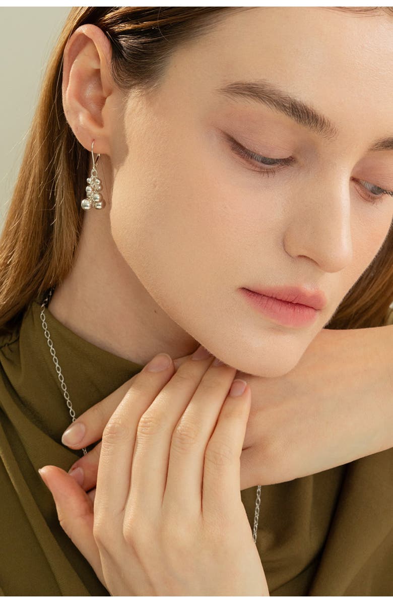 Bearfruit Jewelry Sterling Silver Isabelle Necklace & Earring Set Dainty Trendy, Alternate, color, 