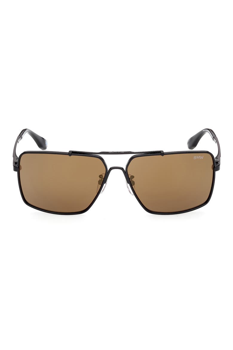 60mm Sunglasses, Main, color, MATTE BLACK / ROVIEX MIRROR