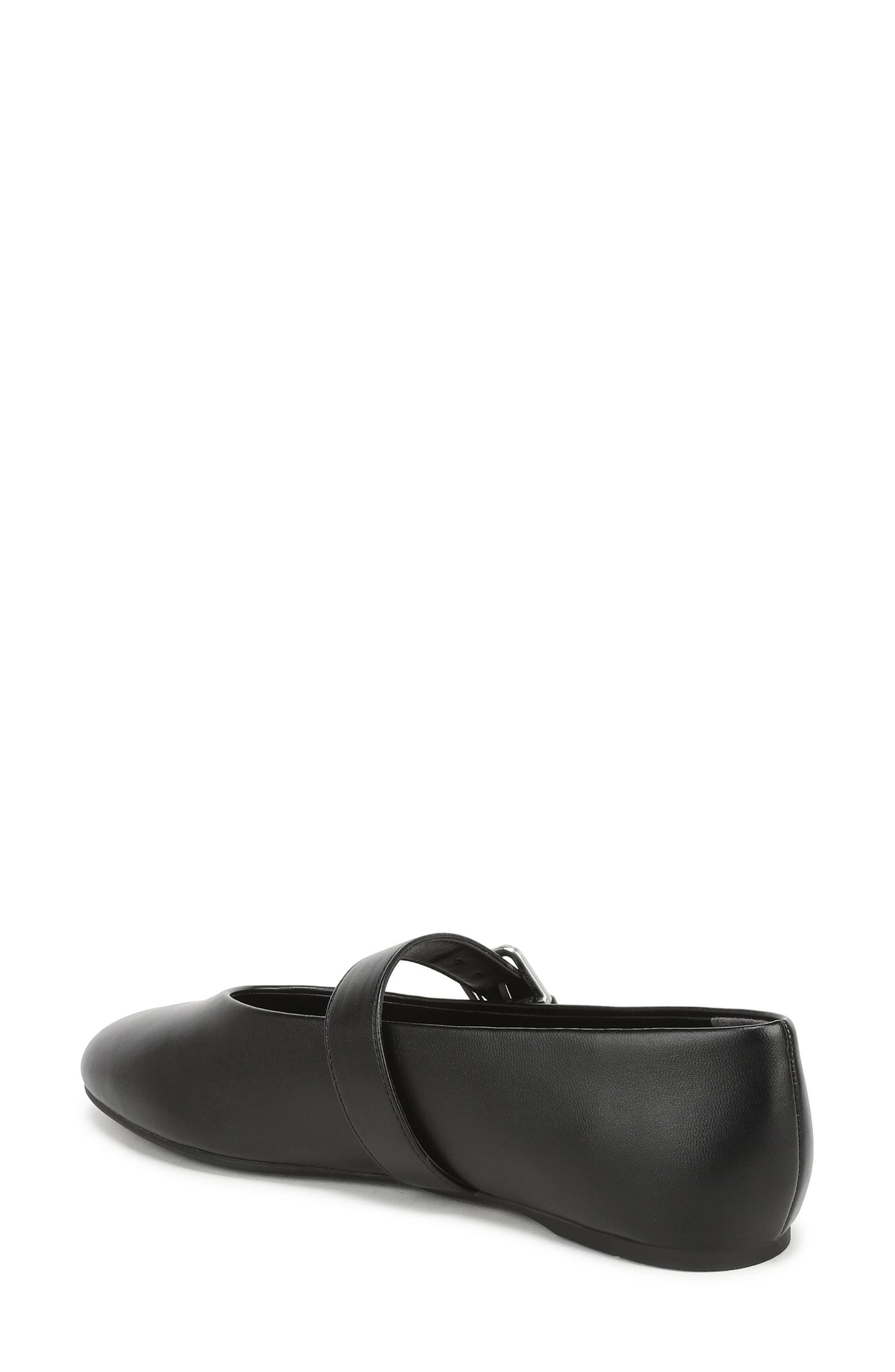 Teresa Faux Leather Mary Jane Flat, Alternate, color, BLACK