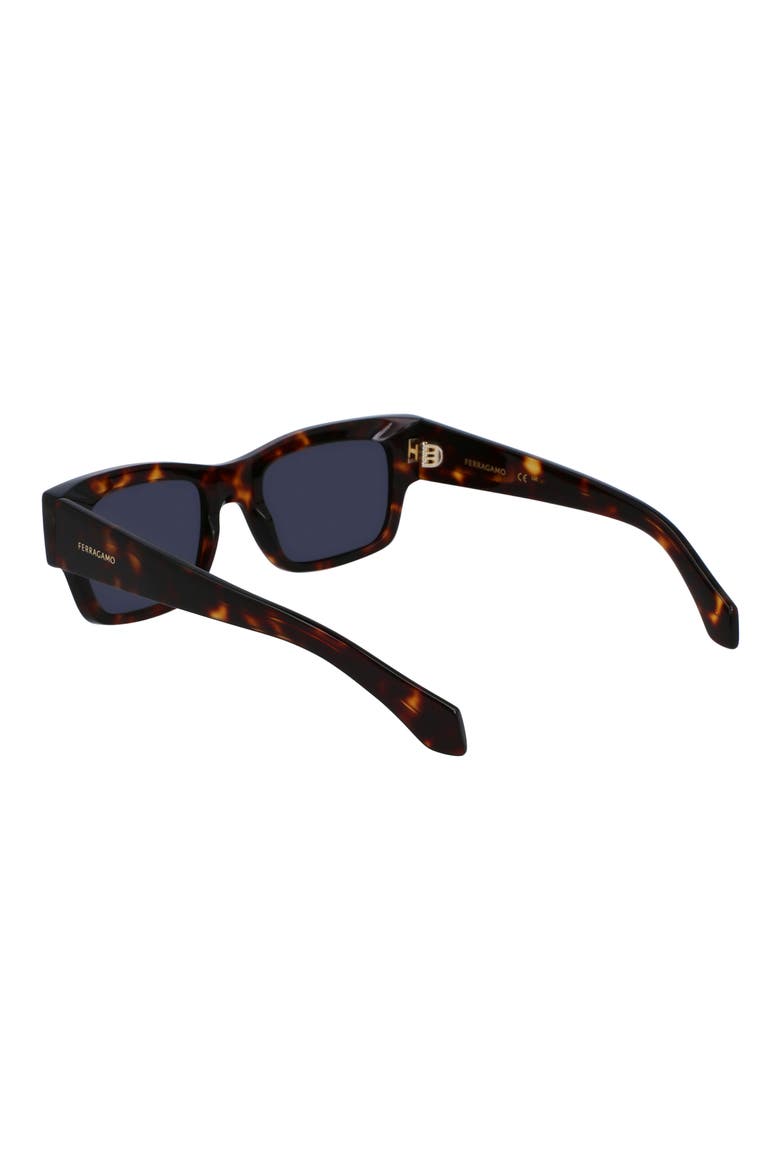 Rivets 53mm Rectangular Sunglasses, Alternate, color, DARK TORTOISE