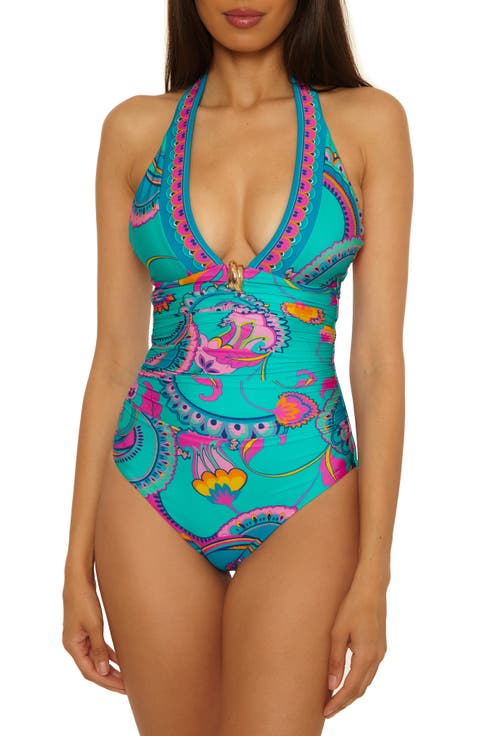 Mykonos Plunge One-Piece Swimsuit