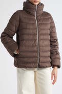 Herno Faux Suede Quilted Down Puffer Jacket