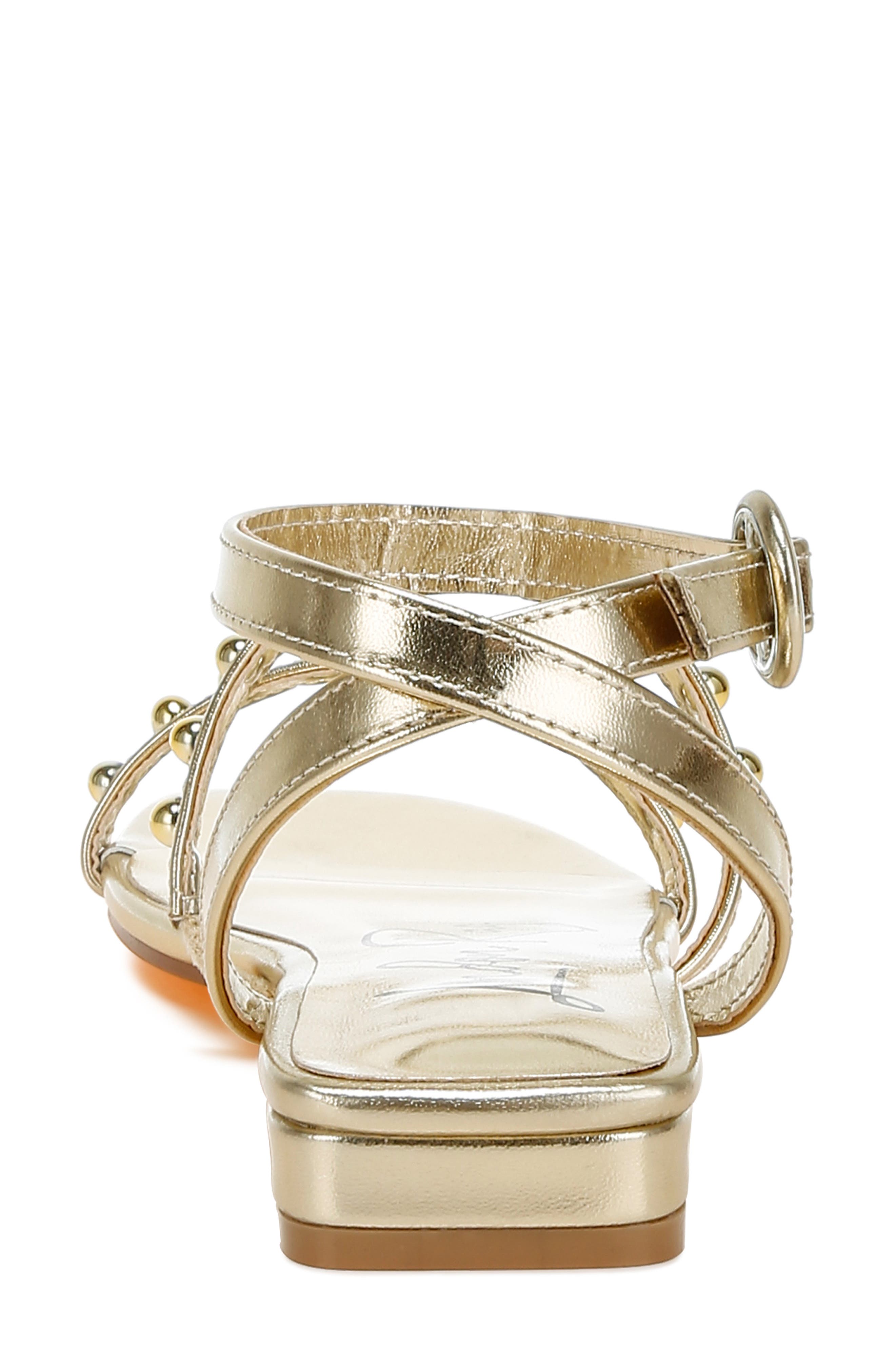 Flippity Studded Ankle Strap Sandal, Alternate, color, GOLD