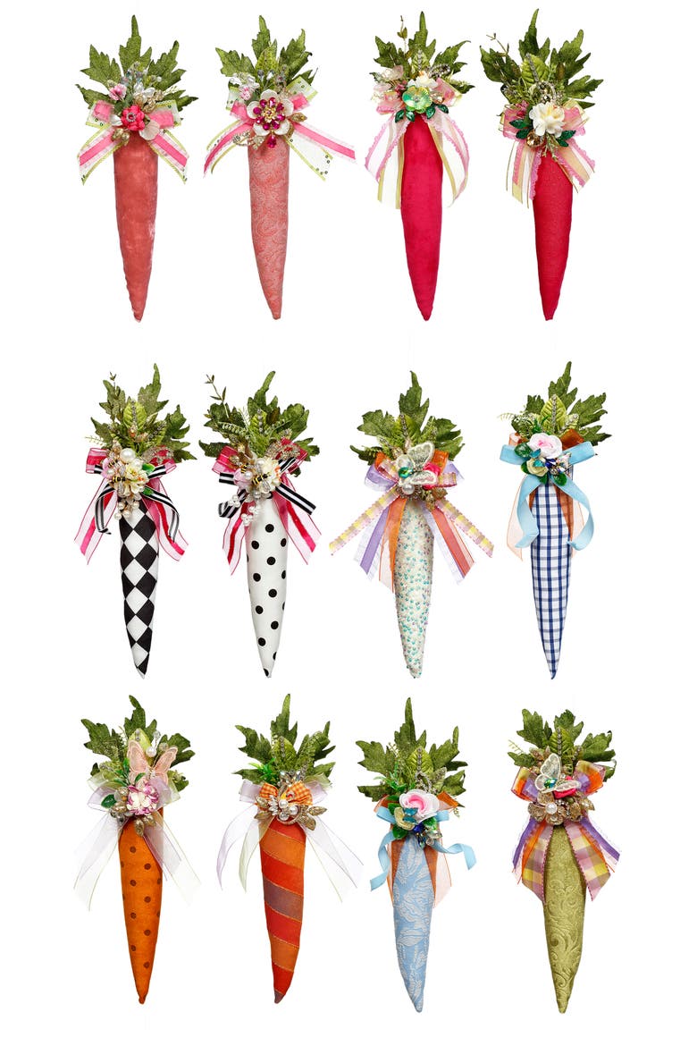 Jeweled Embellished Carrots, Set of  12, Main, color, Multiple Colors