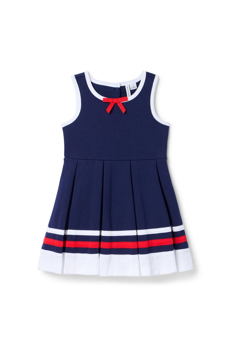 Trimmed Ponte Dress, Main, color, Blue