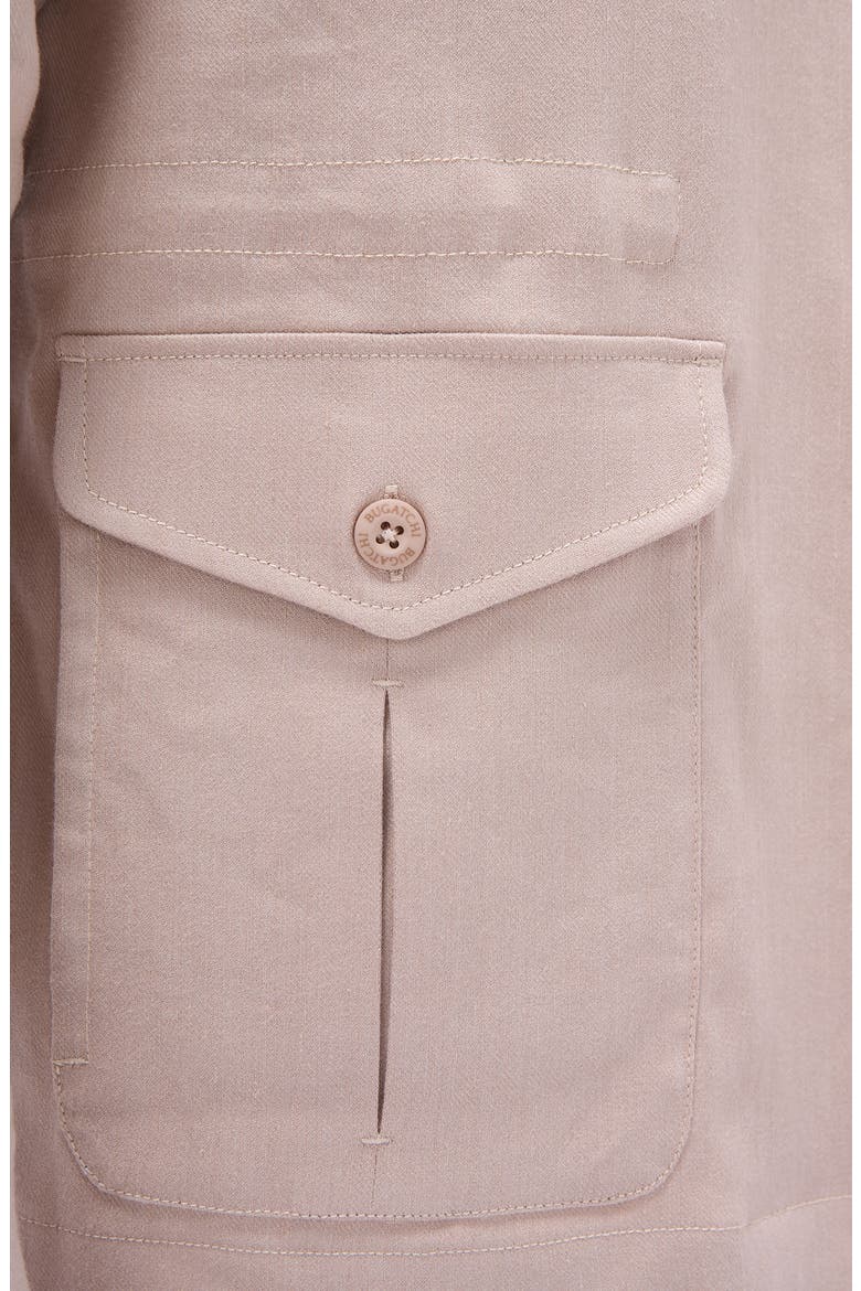 Linen Blend Safari Jacket, Alternate, color, SAND