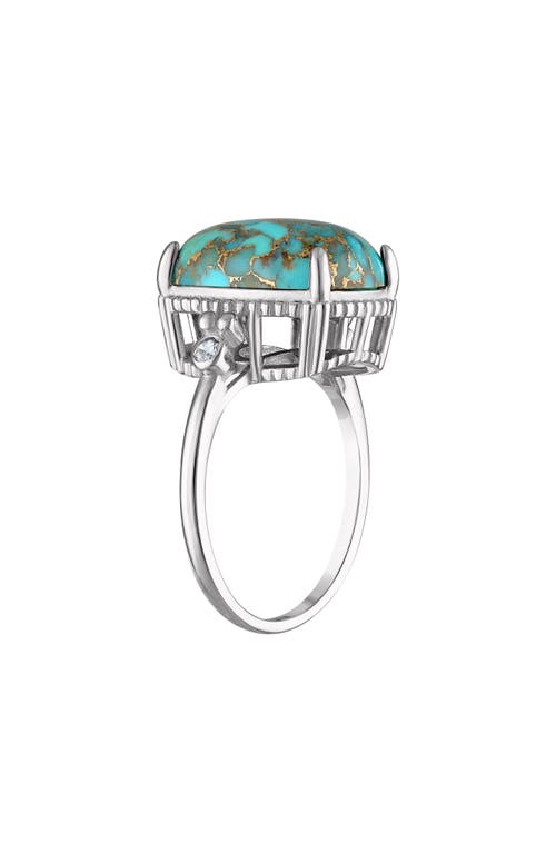 Fzn Sterling Silver Turquoise Ring In Turquoise