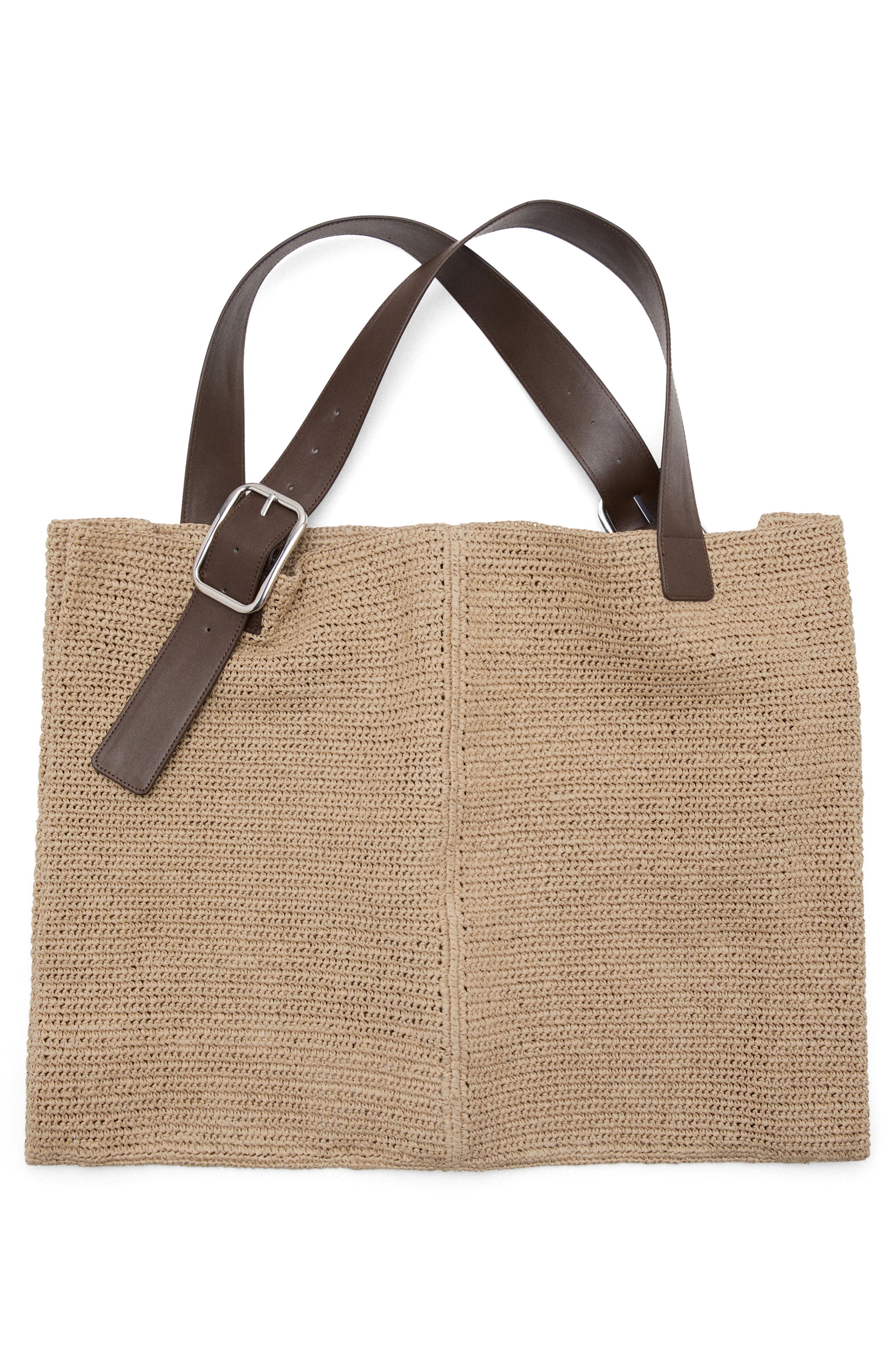 Natural Fiber Shopper Bag, Alternate, color, BEIGE
