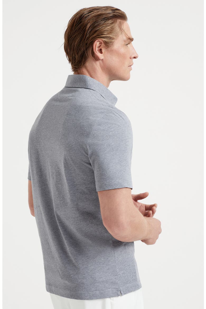 Polo with shirt collar, Alternate, color, Medium Grey