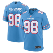Nike Men's Nike Jeffery Simmons Light Blue Tennessee Titans Game Jersey