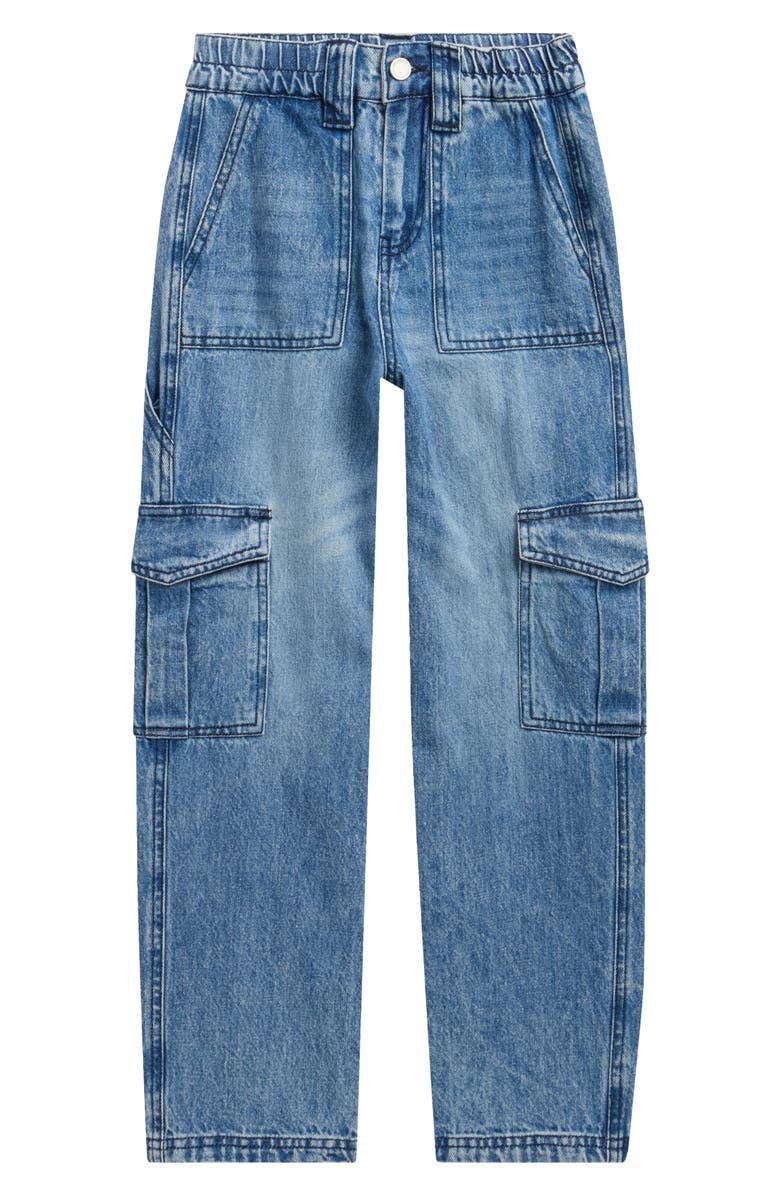 BLANKNYC Relaxed Fit Cargo Jeans, Main, color, Medium Wash