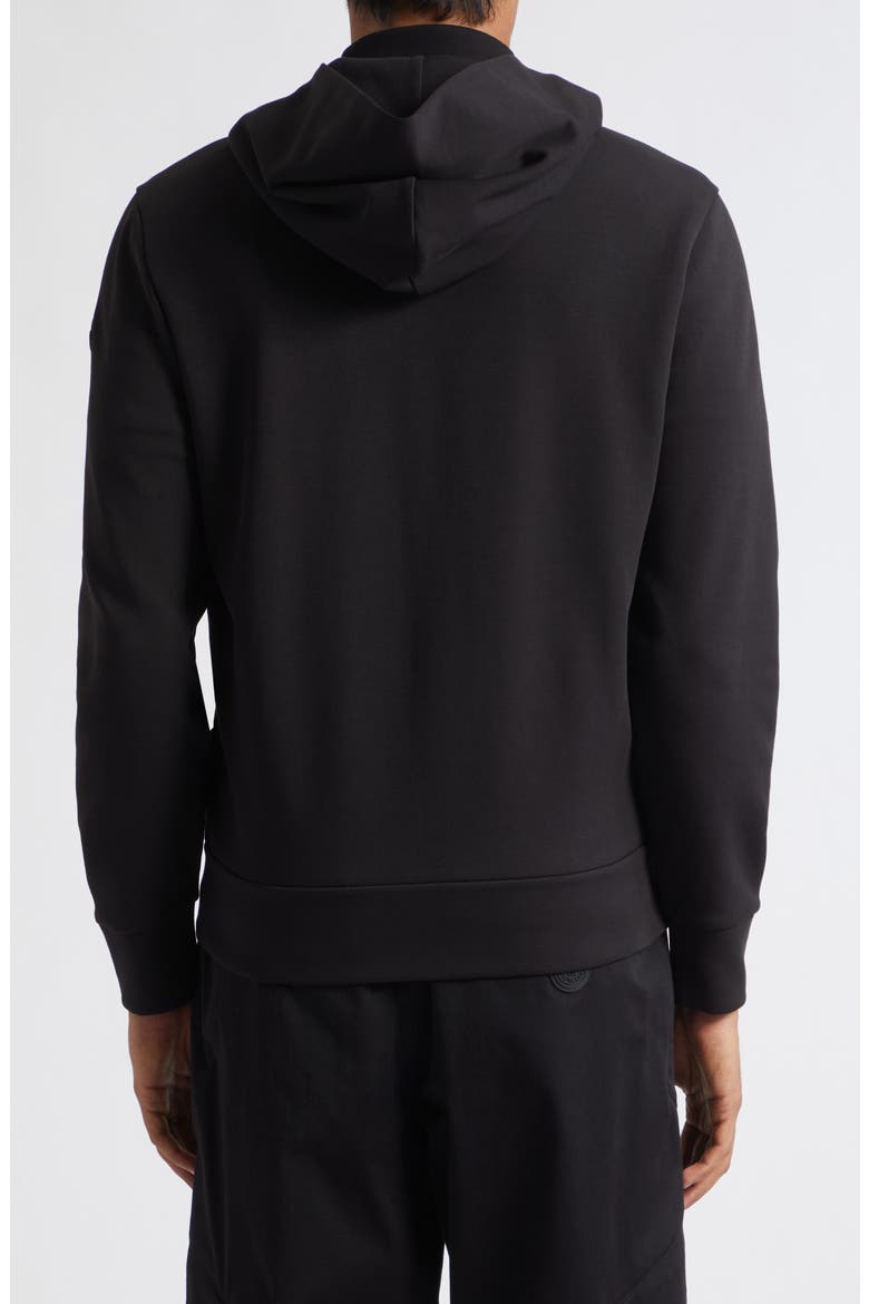 Cotton Blend Zip-Up Hoodie, Alternate, color, BLACK