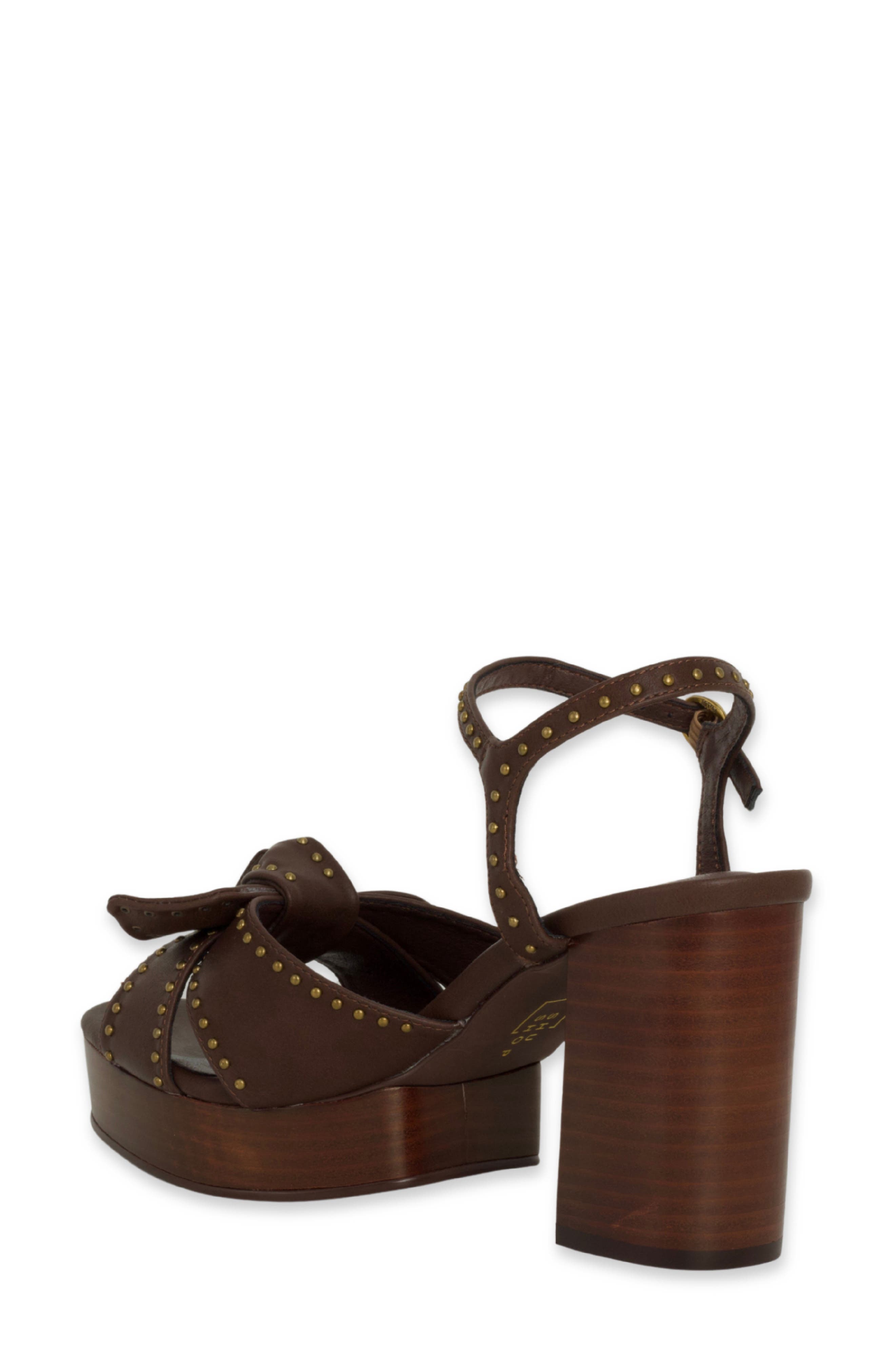 SHUSHOP Etta Studded Platform Sandal, Alternate, color, Brown