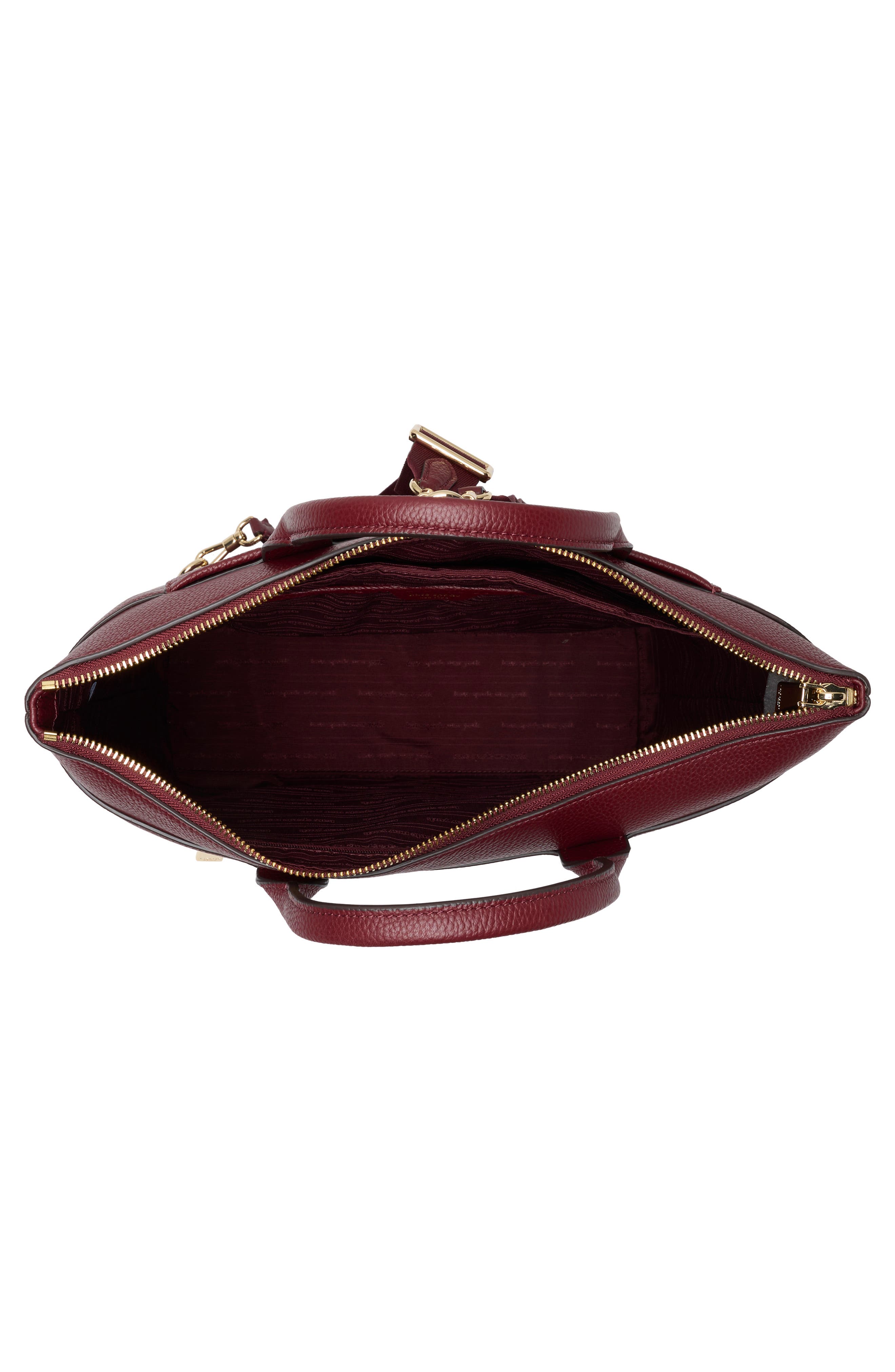 Walker Pebbled Leather Convertible Backpack, Alternate, color, CHERRY JUICE