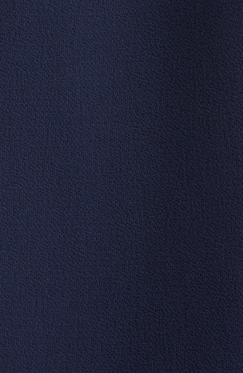 ST. JOHN Noel Stretch Crepe Button-Up Shirt, Alternate, color, Navy