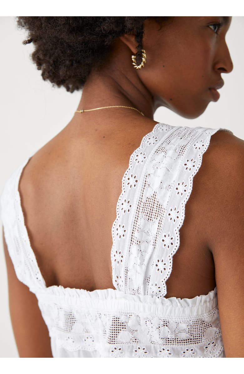 & Other Stories Swiss Dot Lace Trim Tank, Alternate, color,