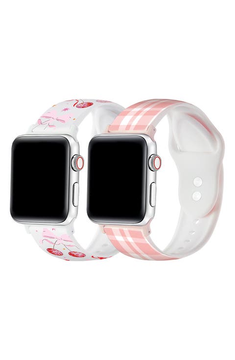 Set of 2 Printed Silicone Apple Watch® Watchbands