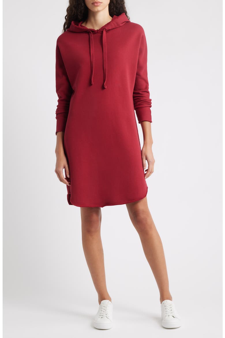 Mini James Hoodie Dress, Main, color, GARNET