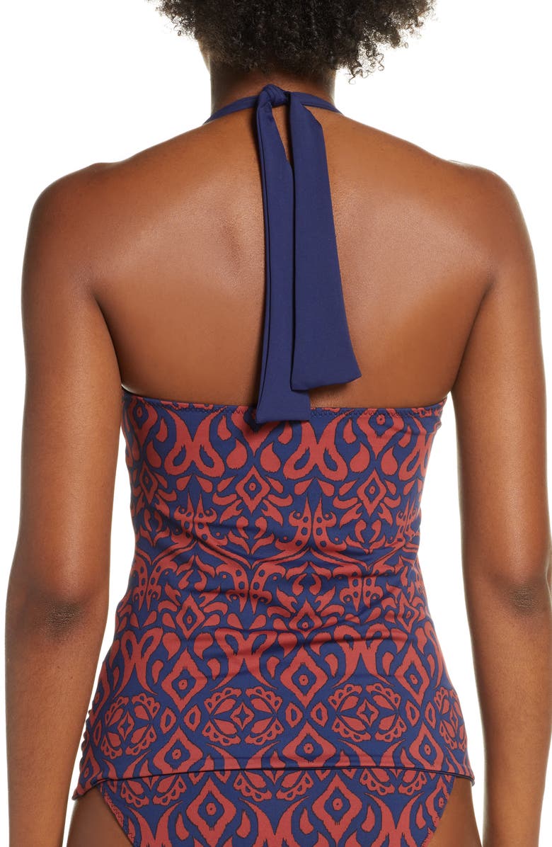 Tommy Bahama Ikat Diamonds Reversible Halter Tankini Top, Alternate, color, 