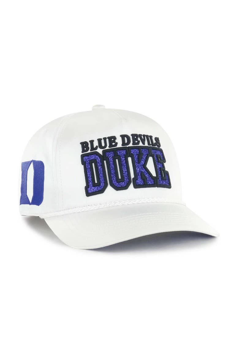 Women's '47 White Duke Blue Devils Outspoken Hitch Adjustable Hat, Main, color, White