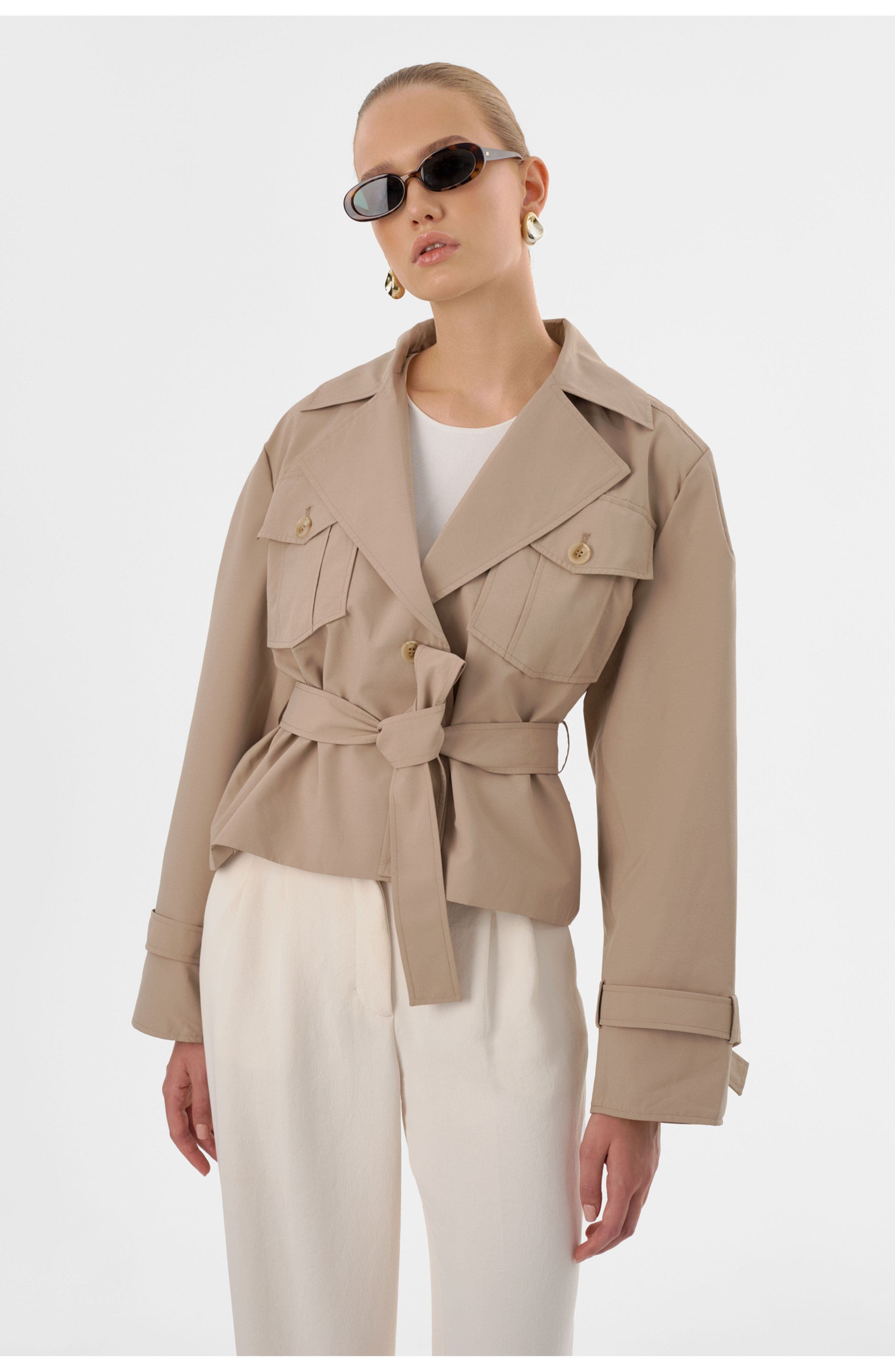 Quinn | Cropped Trench Coat - image 5