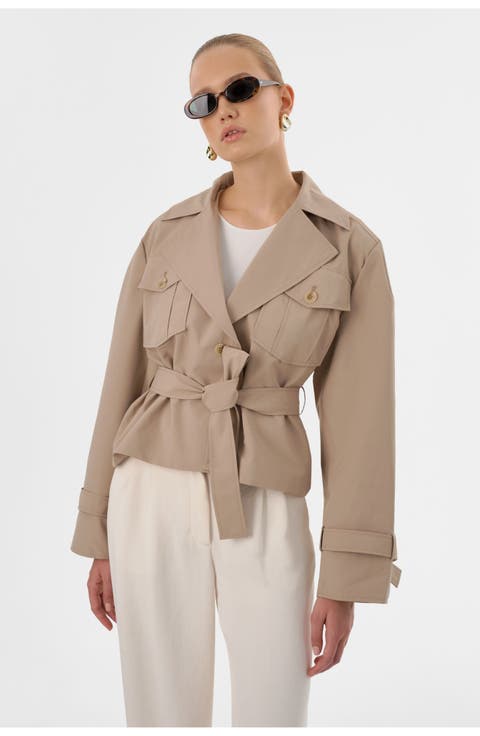 Quinn | Cropped Trench Coat