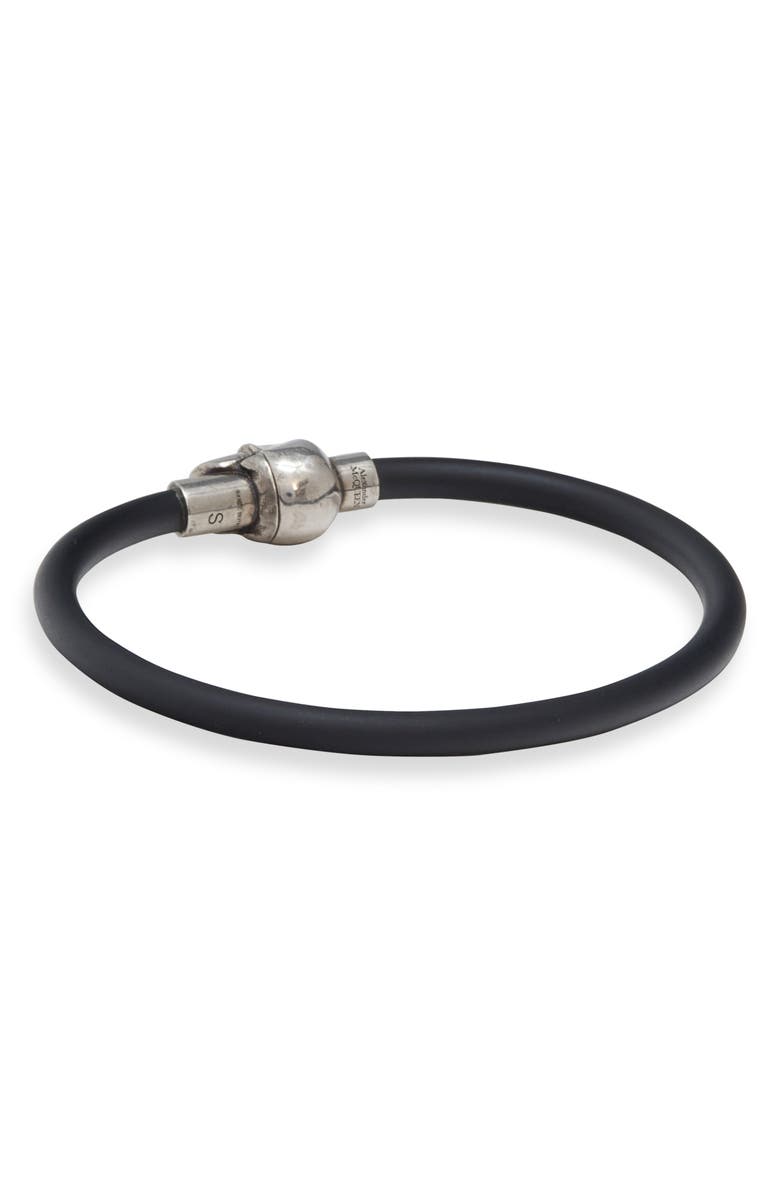 McQueen Skull Bangle, Alternate, color, Natural/ A.silver