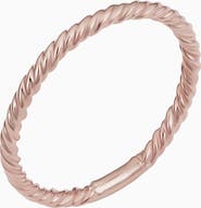 Oradina 14K Rose Gold Stackable Dawn Ring