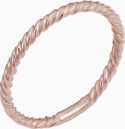 Oradina 14K Rose Gold Stackable Dawn Ring