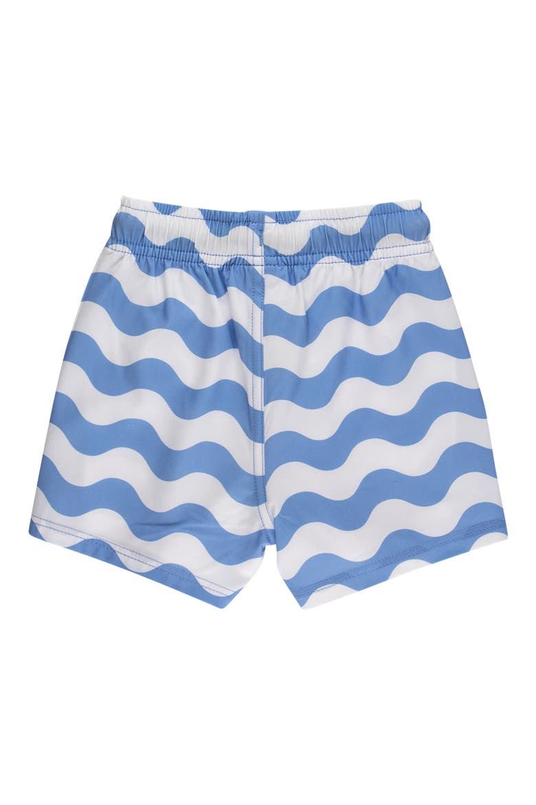 Kids' Print UPF 50+ Swim Trunks, Alternate, color, BLUE
